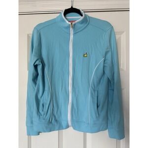 Masters Augusta Magnolia Lane Zip Up Jacket Womens Medium Aqua Blue PGA